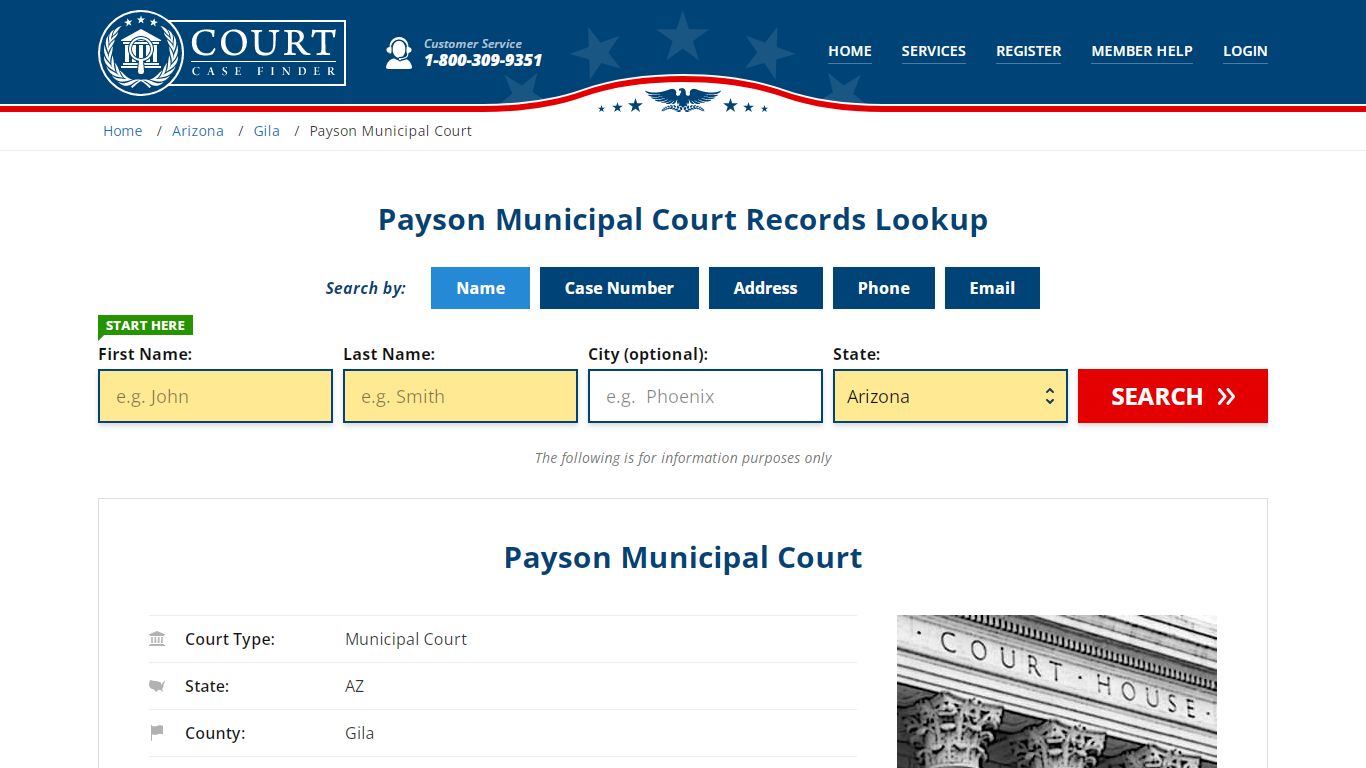 Payson Municipal Court Records Lookup - CourtCaseFinder.com